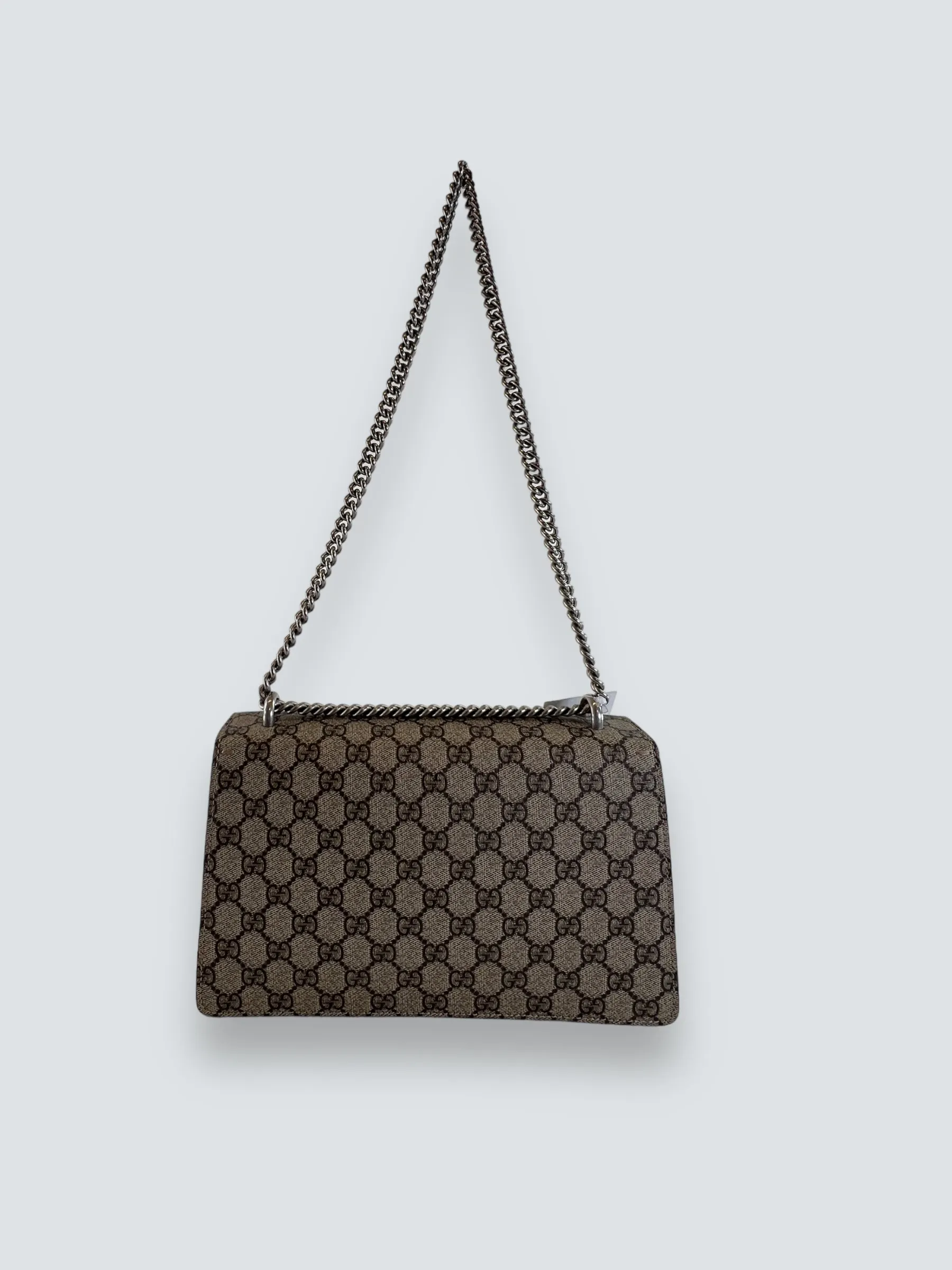 Gucci Monogram Canvas & Suede Dionysus Shoulder Bag