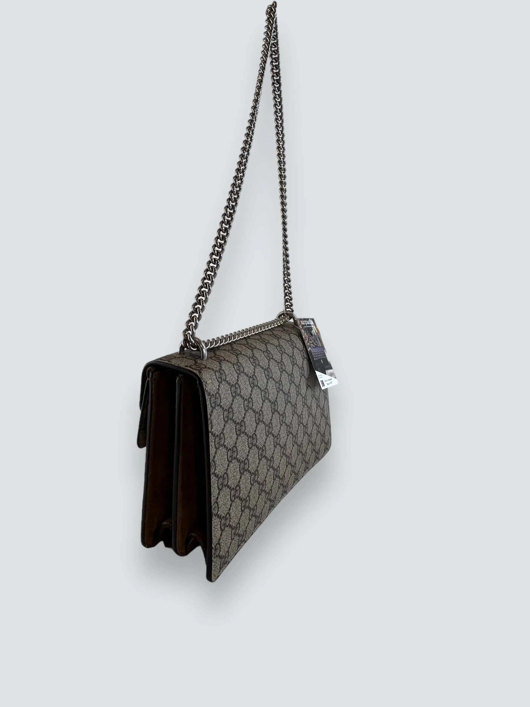 Gucci Monogram Canvas & Suede Dionysus Shoulder Bag