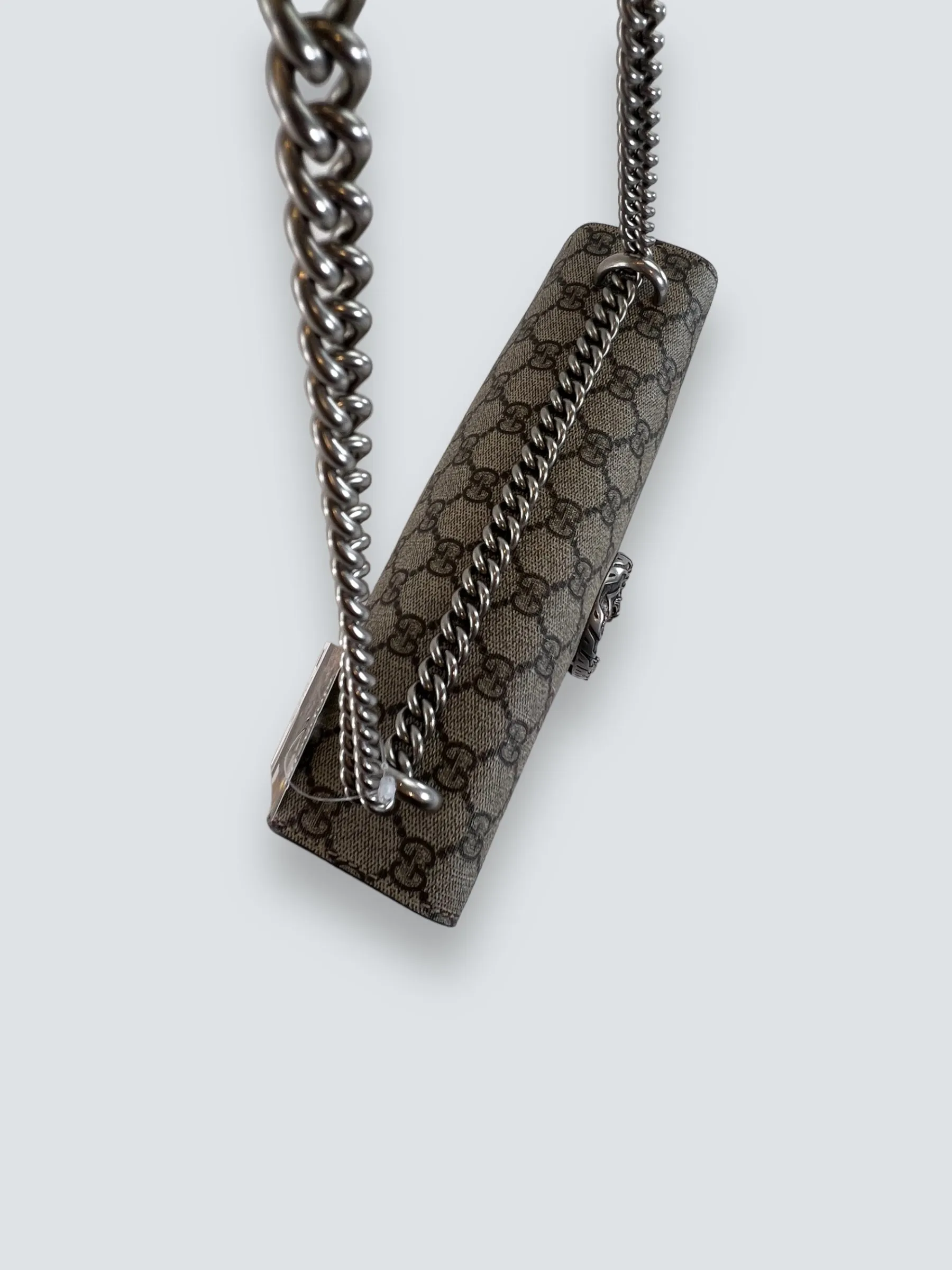 Gucci Monogram Canvas & Suede Dionysus Shoulder Bag