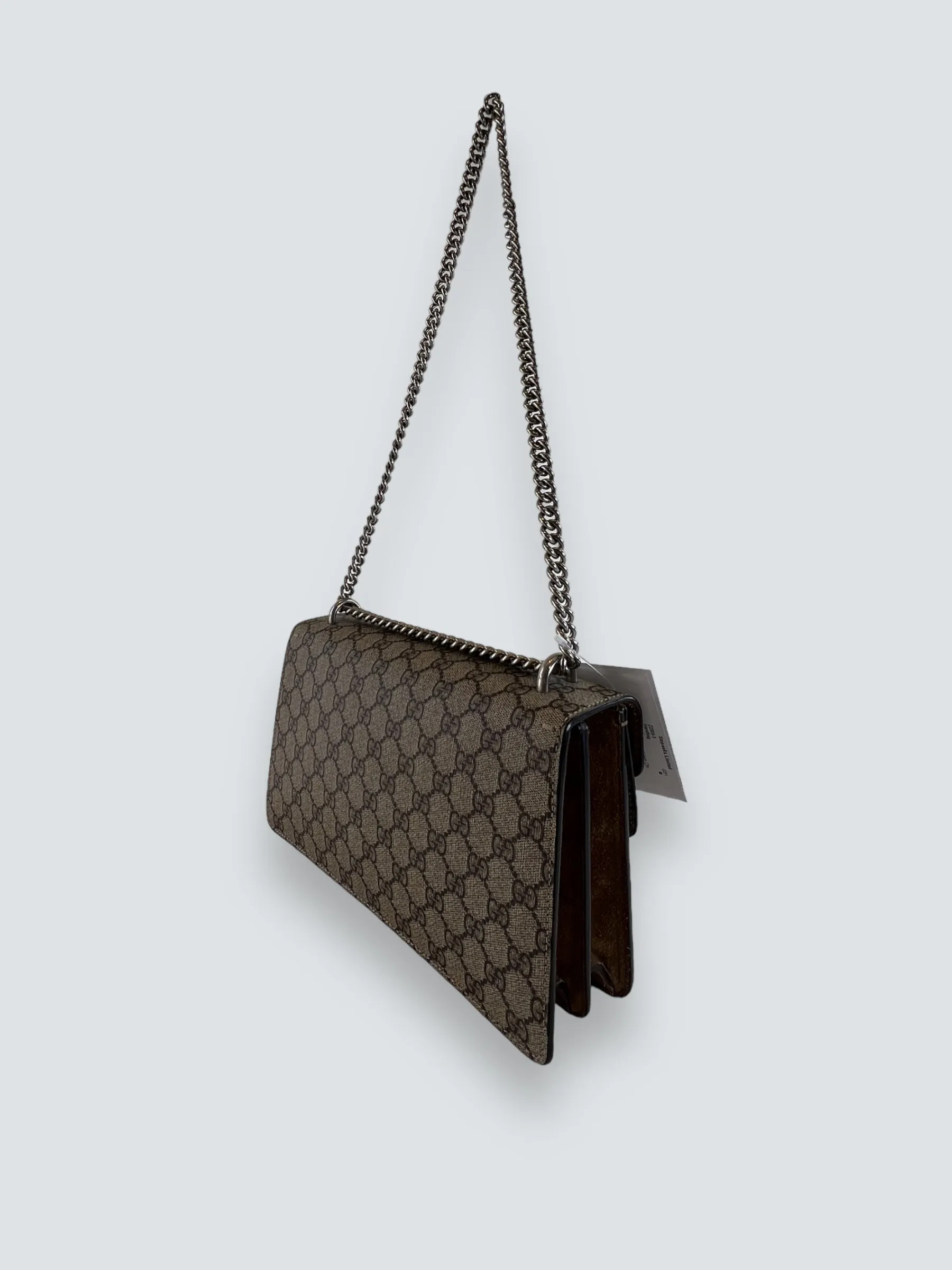 Gucci Monogram Canvas & Suede Dionysus Shoulder Bag