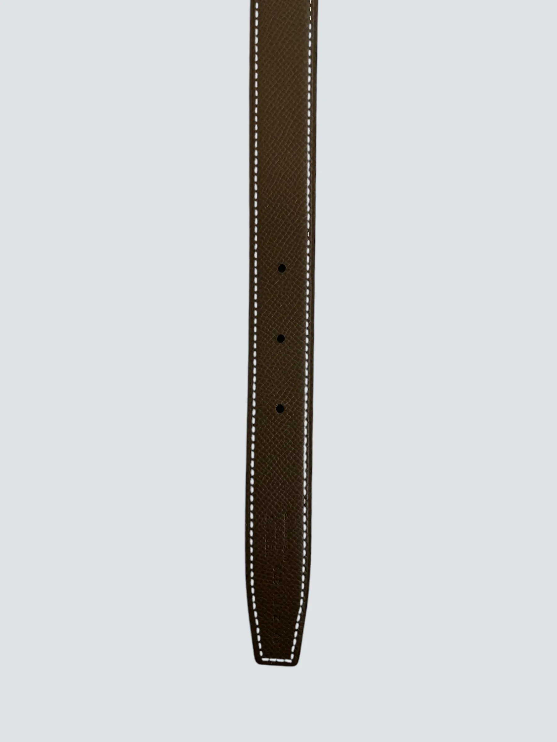 Hermès Grey Leather Reversible 24MM Belt - Uk 6/8 fit