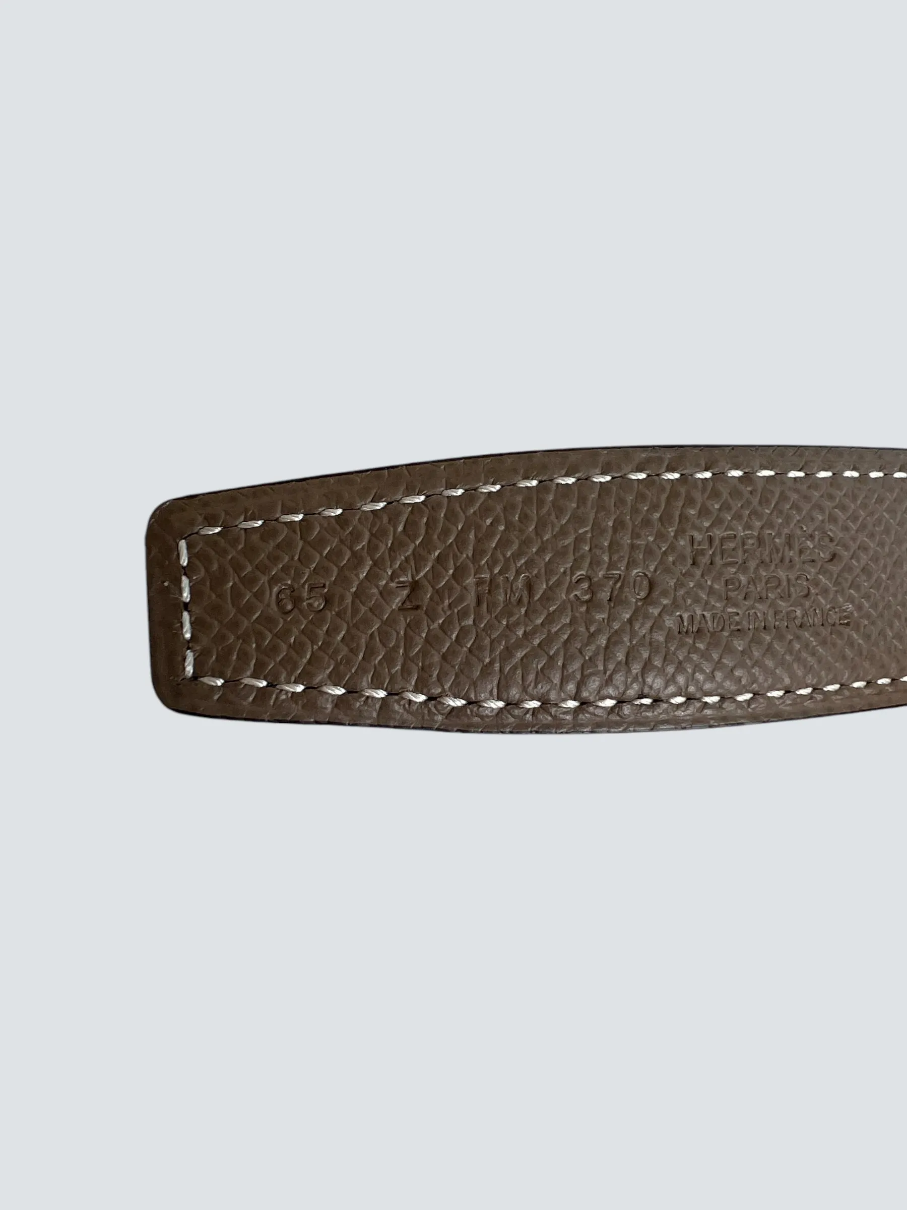 Hermès Grey Leather Reversible 24MM Belt - Uk 6/8 fit
