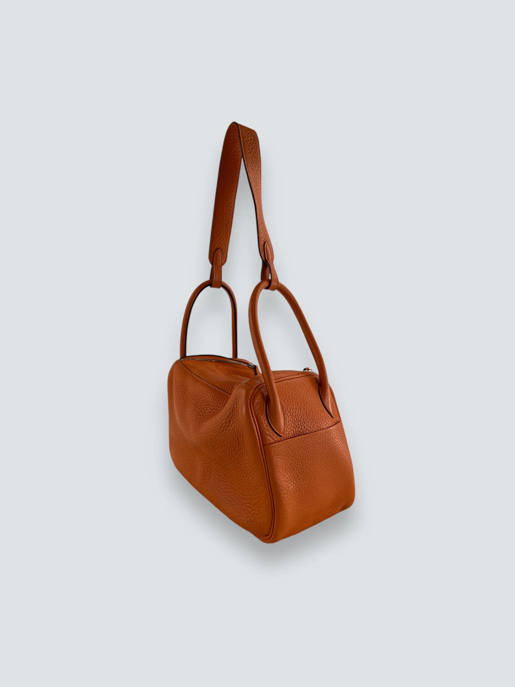 Hermès Orange Togo Leather Lindy 26