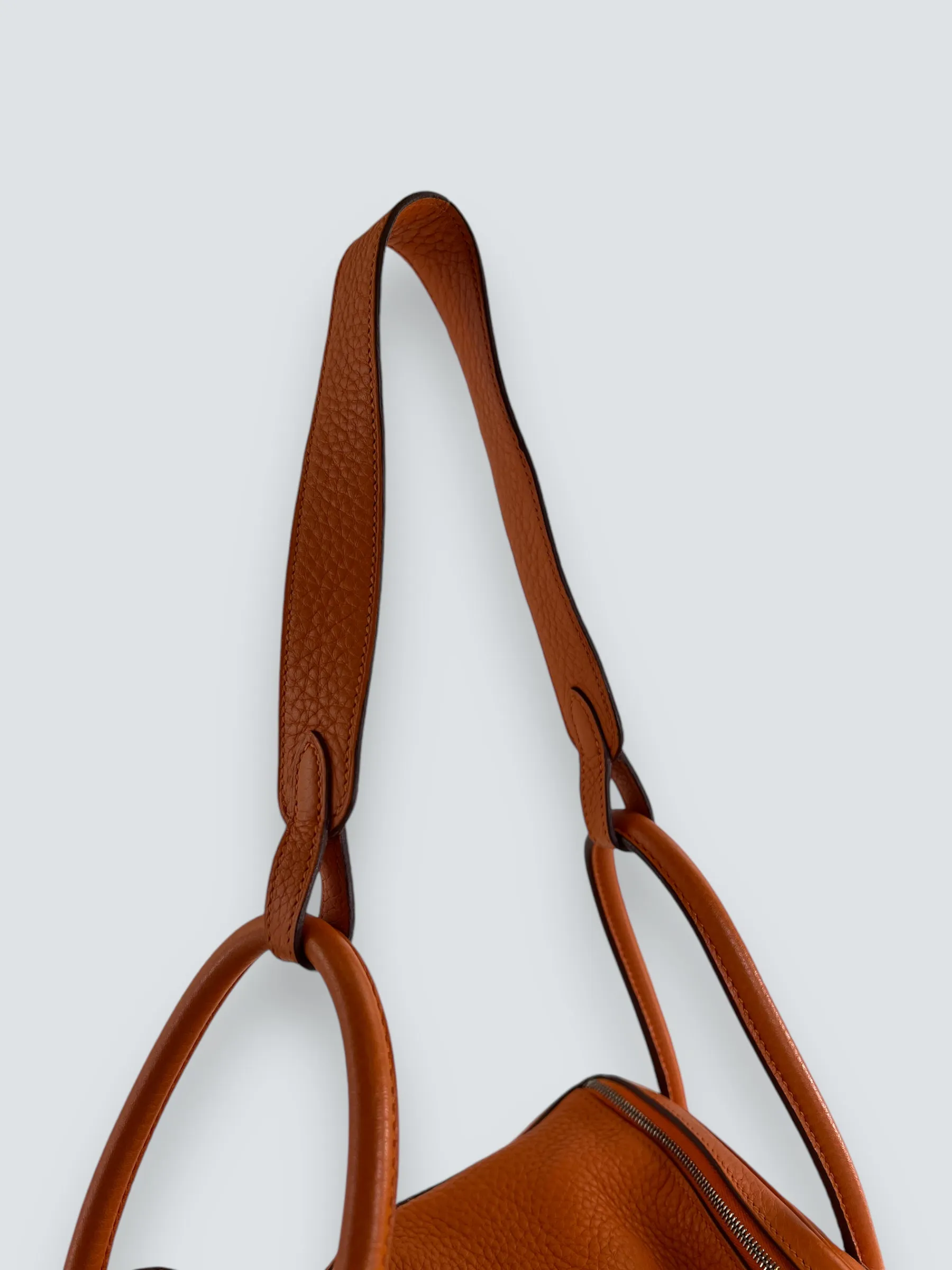 Hermès Orange Togo Leather Lindy 26