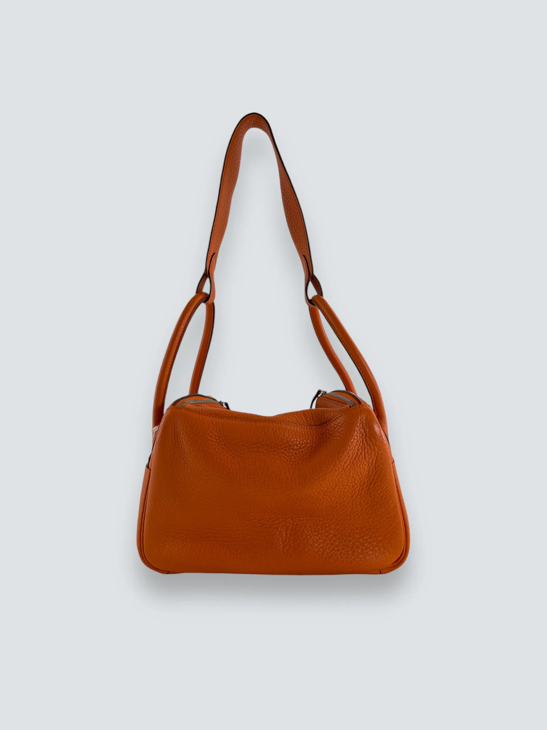 Hermès Orange Togo Leather Lindy 26