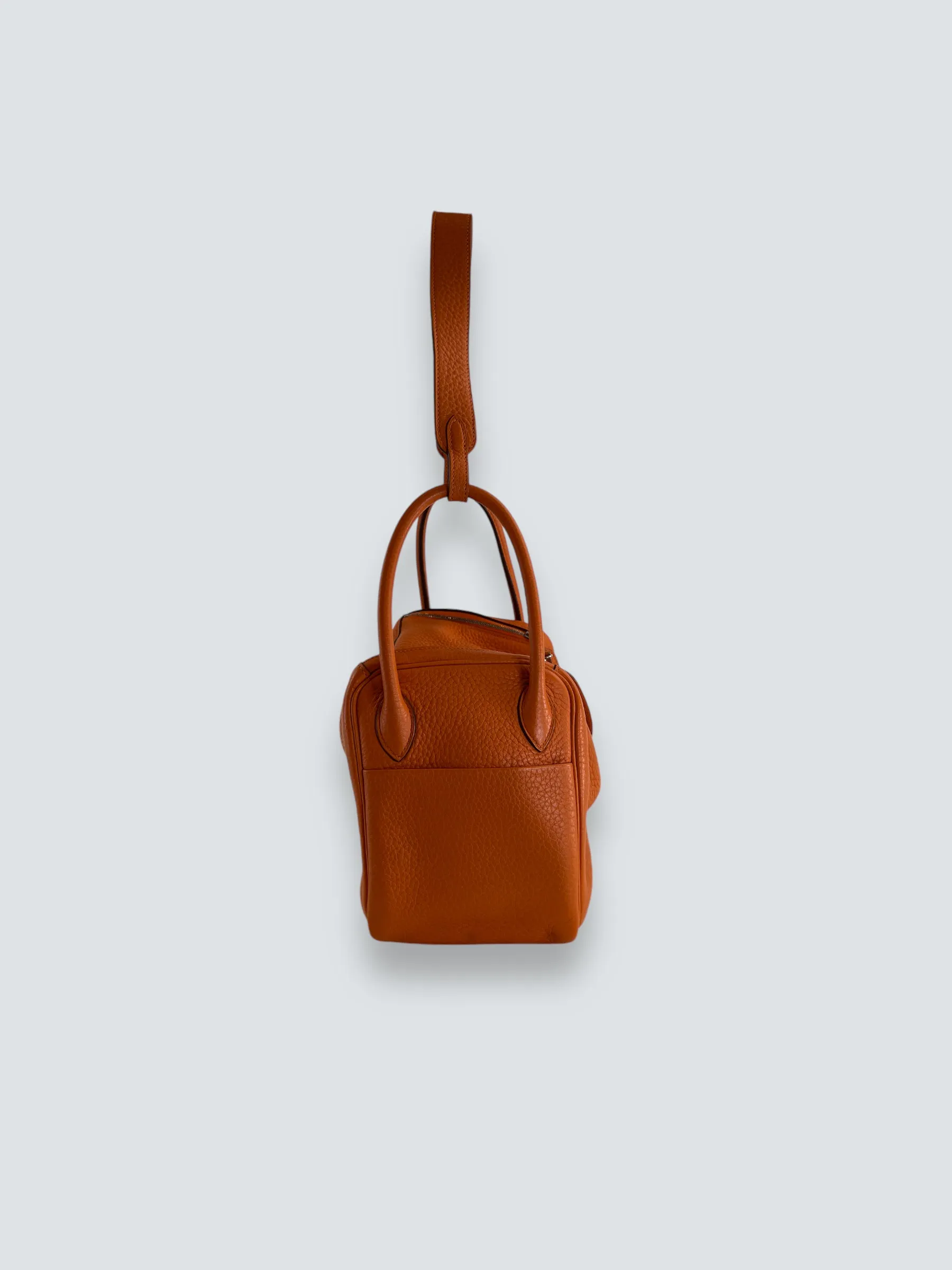 Hermès Orange Togo Leather Lindy 26