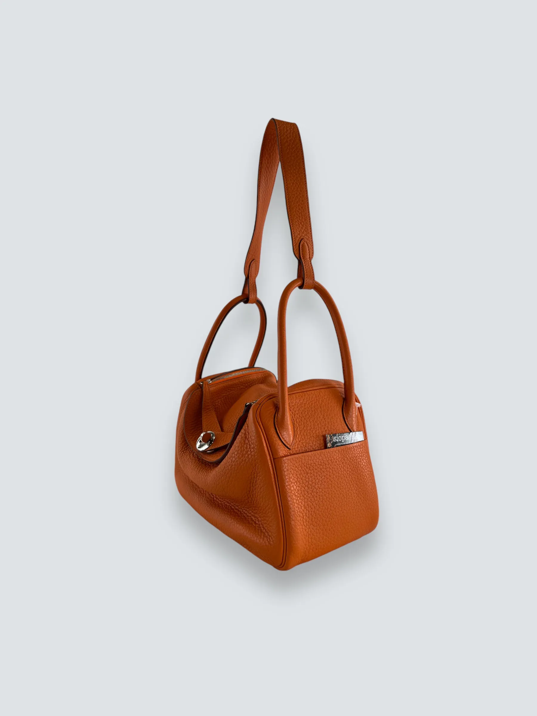 Hermès Orange Togo Leather Lindy 26