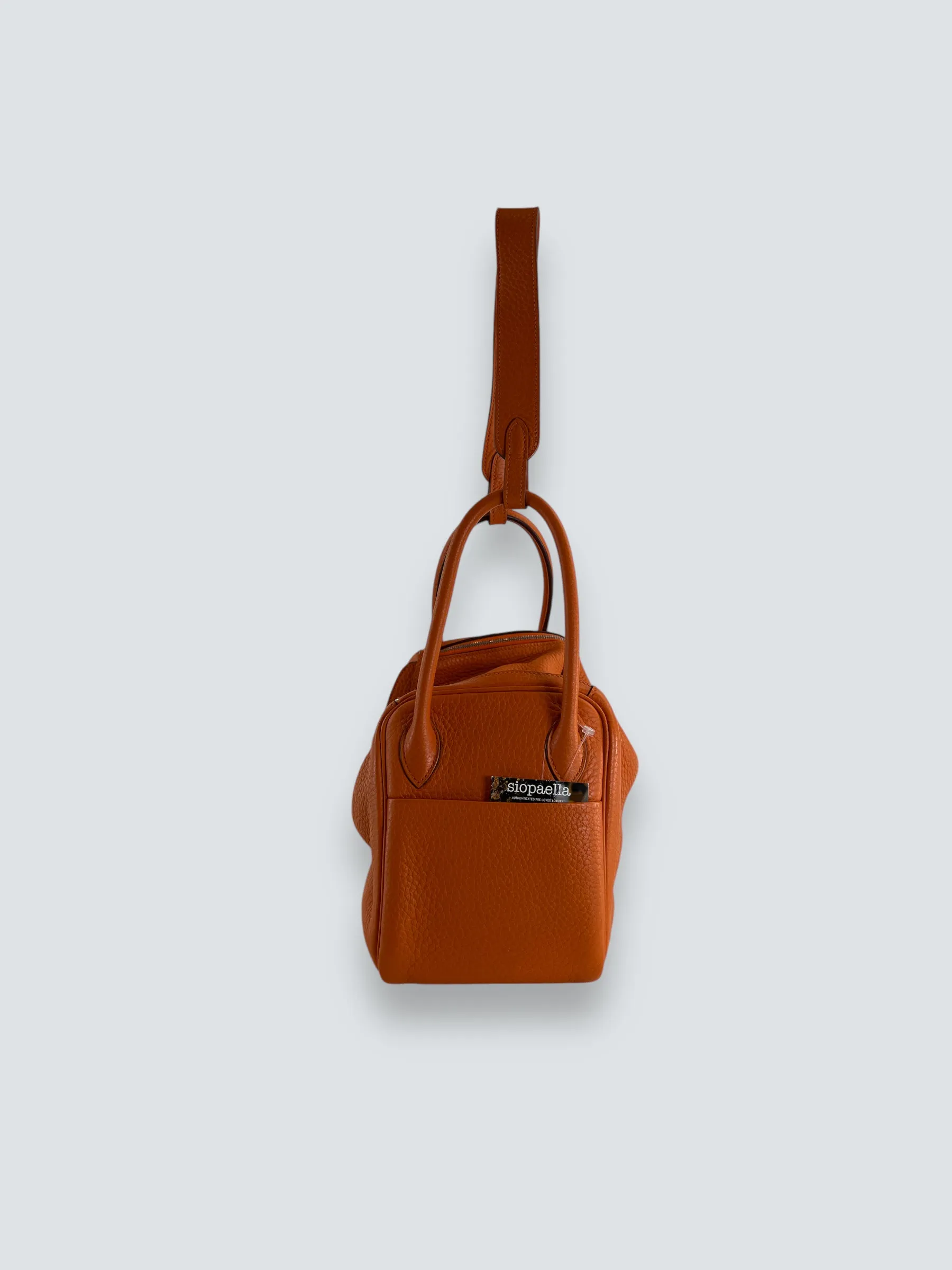 Hermès Orange Togo Leather Lindy 26