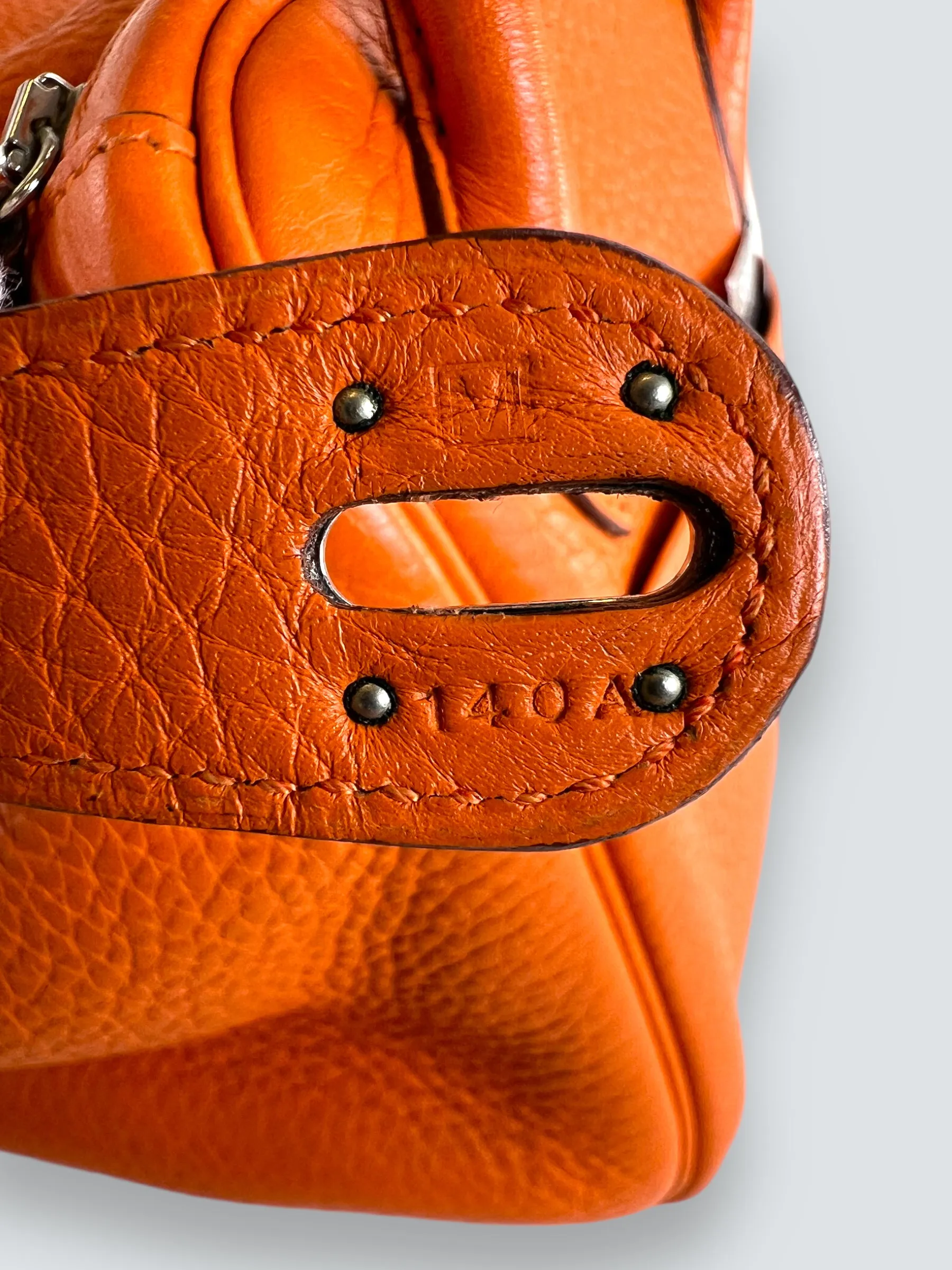 Hermès Orange Togo Leather Lindy 26