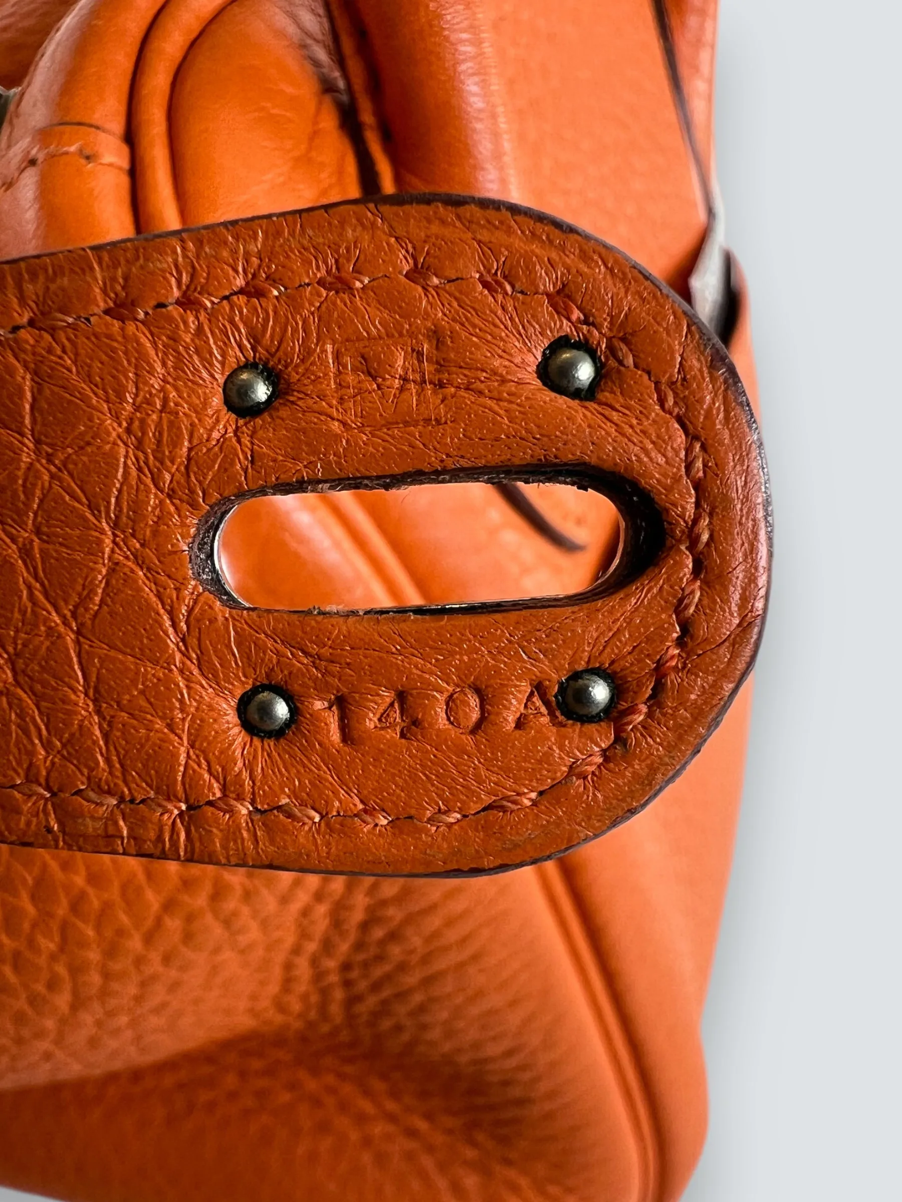 Hermès Orange Togo Leather Lindy 26