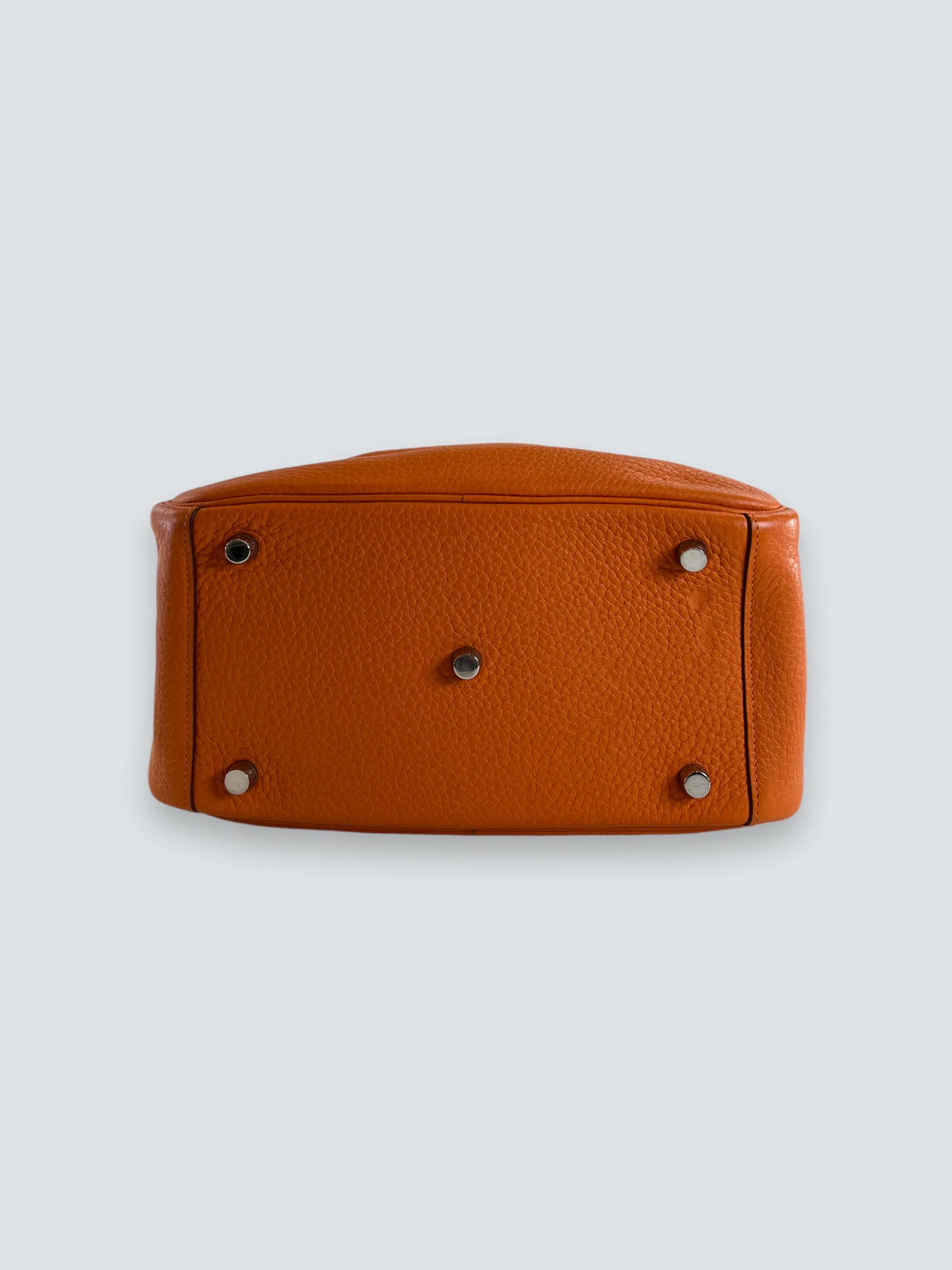 Hermès Orange Togo Leather Lindy 26