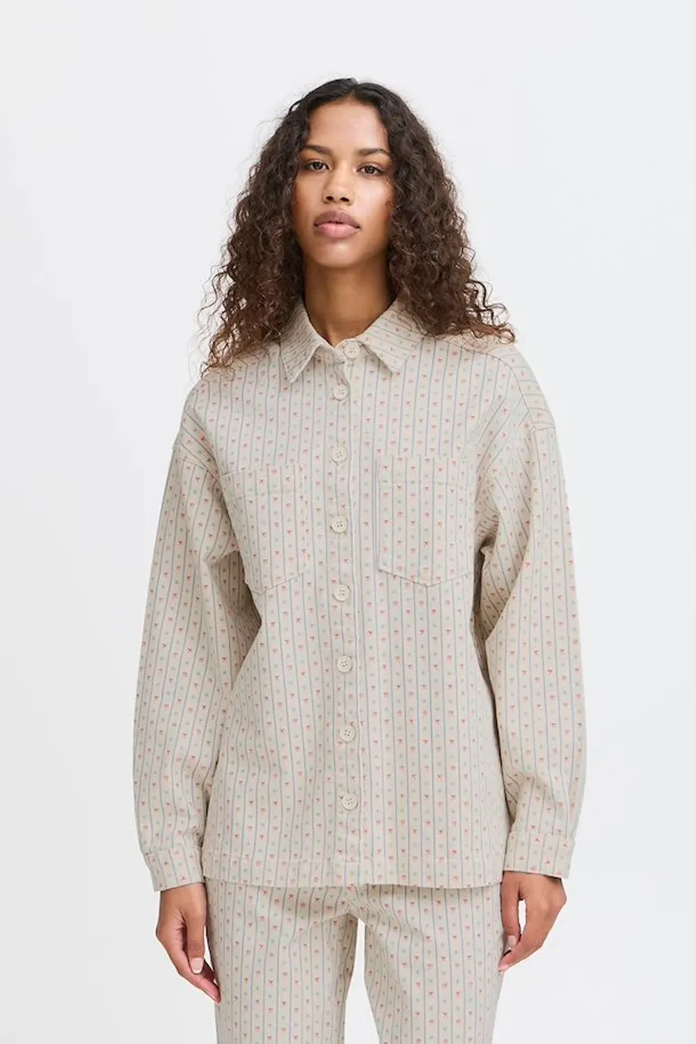 ICHI Brokes Birch Shirt