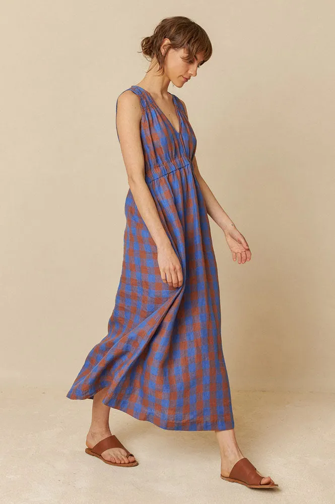 Indi & Cold Azul Klein Check Dress