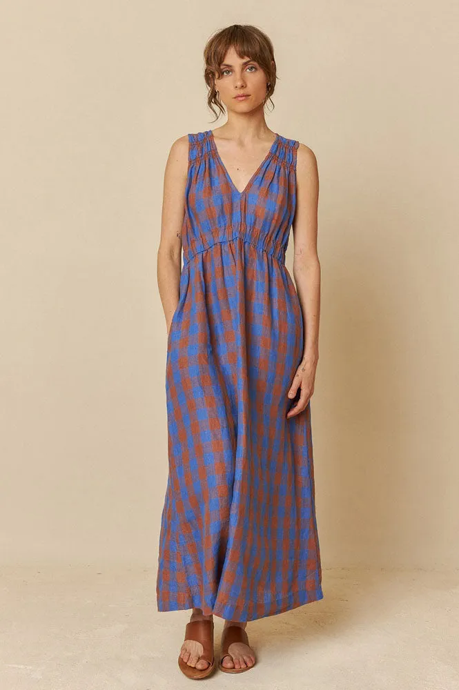 Indi & Cold Azul Klein Check Dress