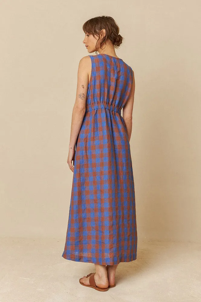 Indi & Cold Azul Klein Check Dress