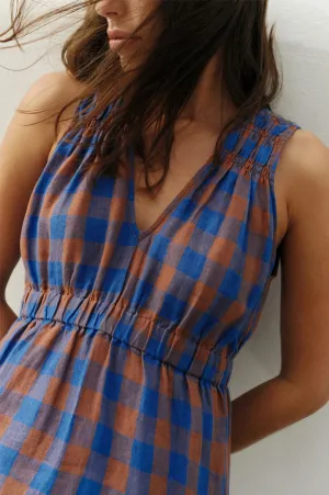 Indi & Cold Azul Klein Check Dress