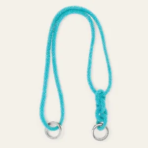 Kings Knot Strap | Bright Blue Sparkle with Silver hardware