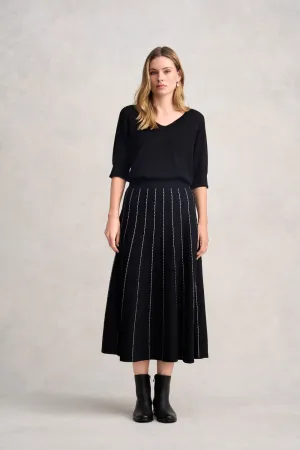 Knit Midi Skirt - Black