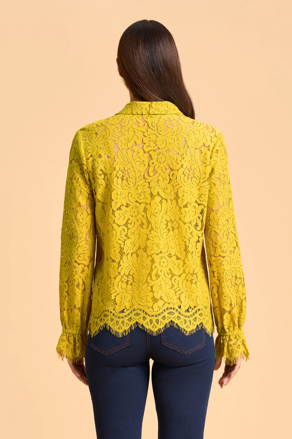 Lace Shirt - Bright Chartreuse