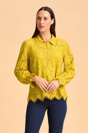 Lace Shirt - Bright Chartreuse