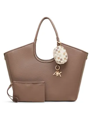 Large Tote with Graphic Tile Lion Logo Pouch