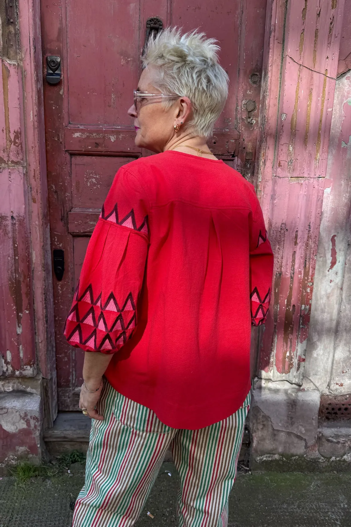 Leon & Harper Cacia Red Blouse