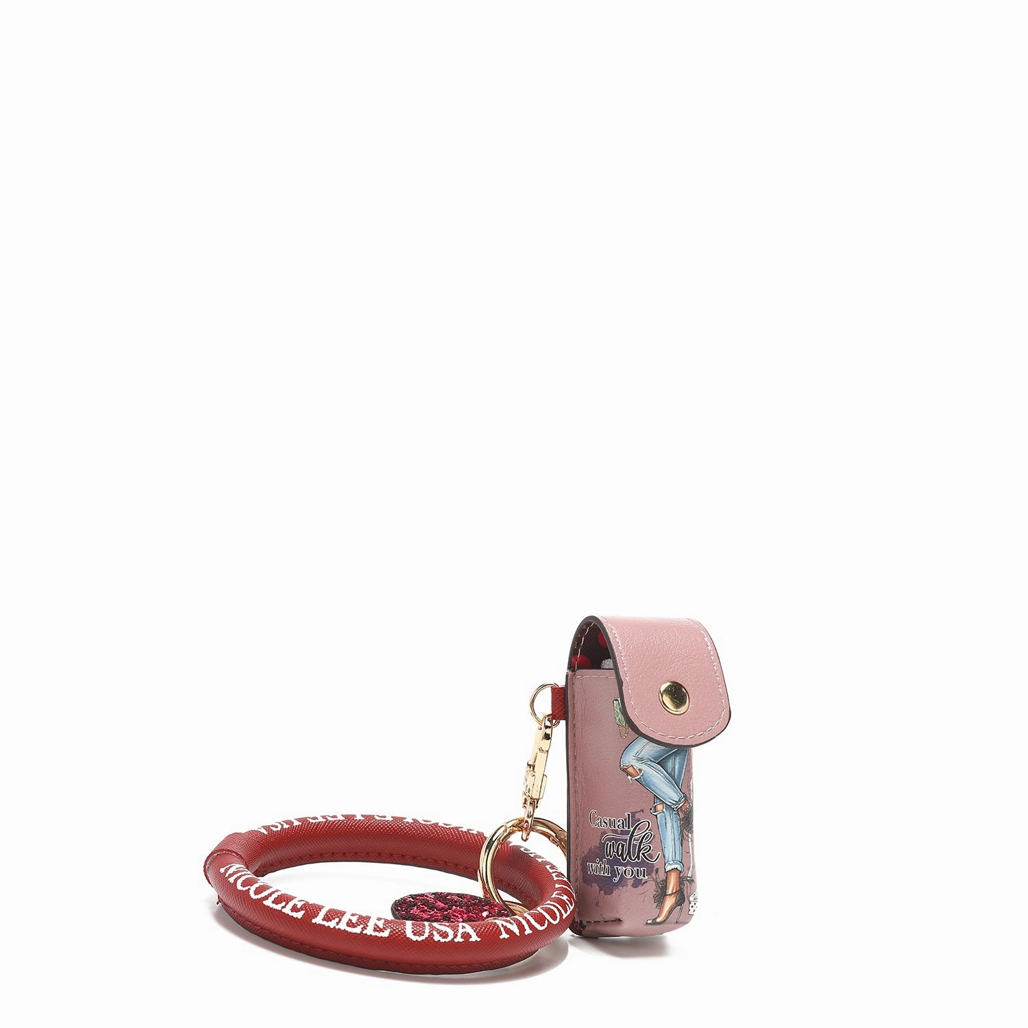 LIPSTICK CASE WRISTLET KEYCHAIN