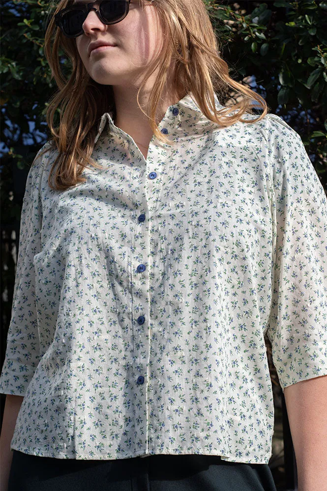 Lolly's Laundry Bono Blue Floral Blouse