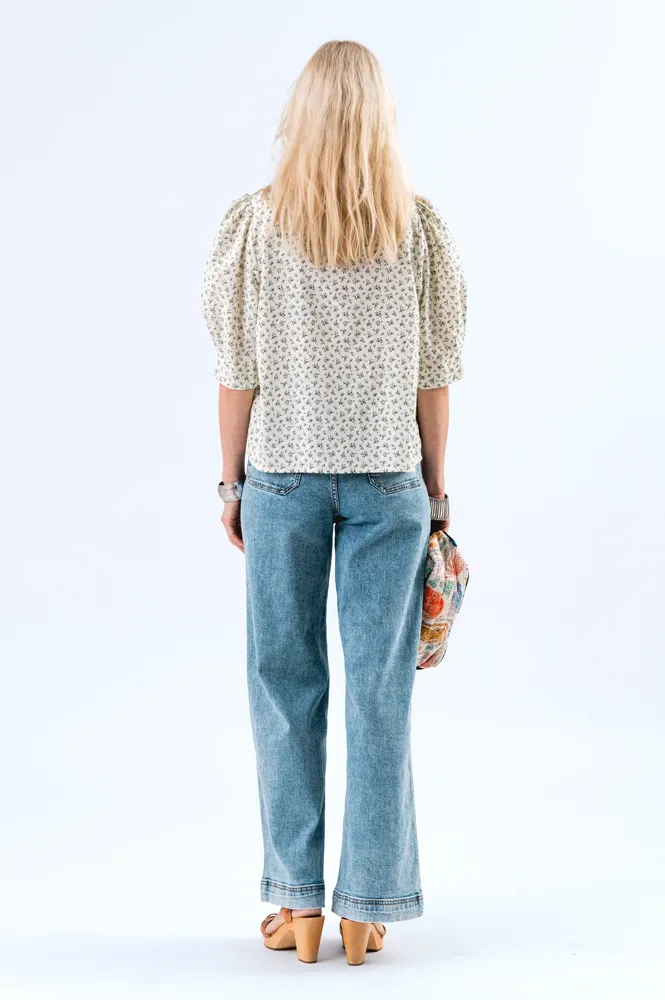 Lolly's Laundry Bono Blue Floral Blouse