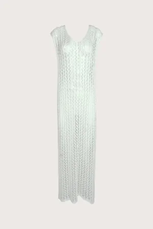Long white crochet dress | Timeless Essentials Zingara