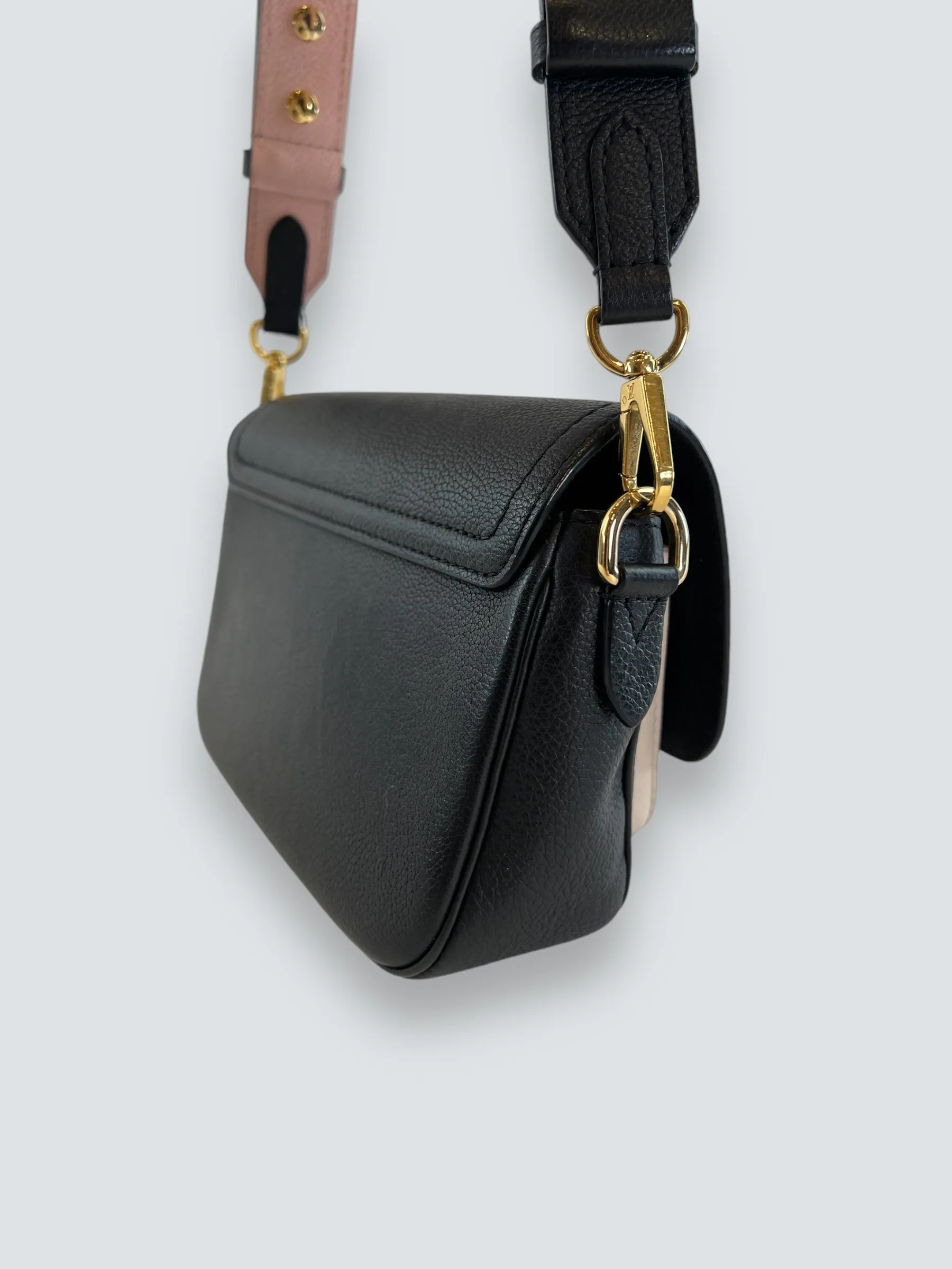Louis Vuitton Black & Cream Empriente Leather Lockme Tender Crossbody