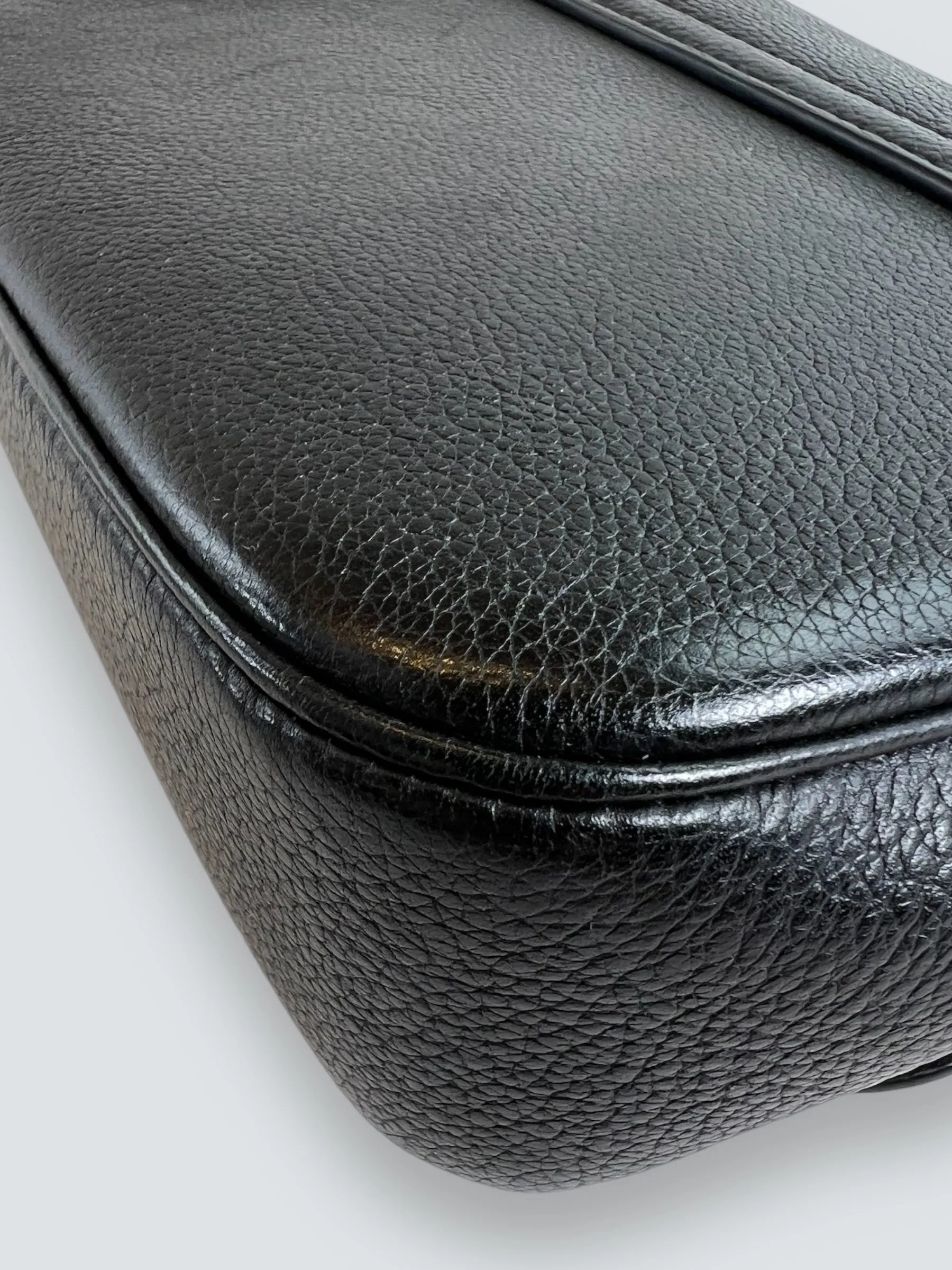Louis Vuitton Black & Cream Empriente Leather Lockme Tender Crossbody