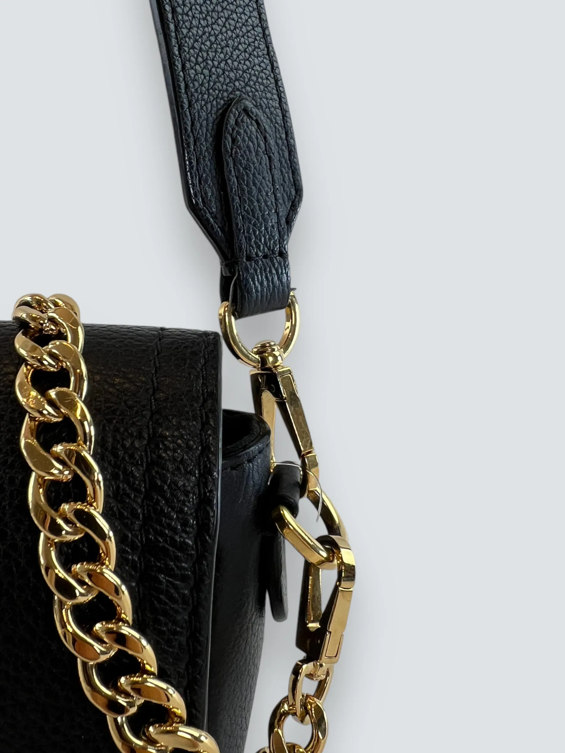 Louis Vuitton Black & Cream Empriente Leather Lockme Tender Crossbody