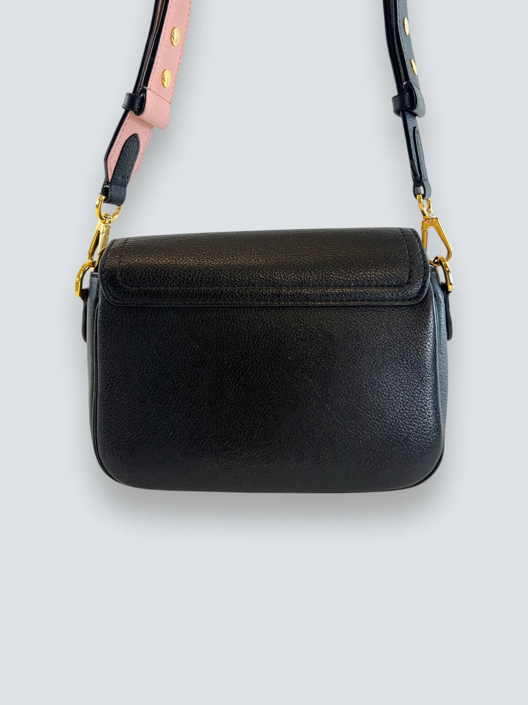 Louis Vuitton Black & Cream Empriente Leather Lockme Tender Crossbody