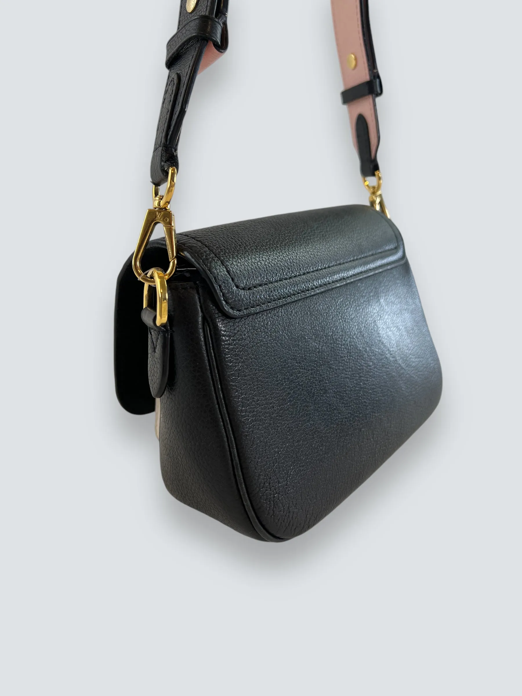 Louis Vuitton Black & Cream Empriente Leather Lockme Tender Crossbody