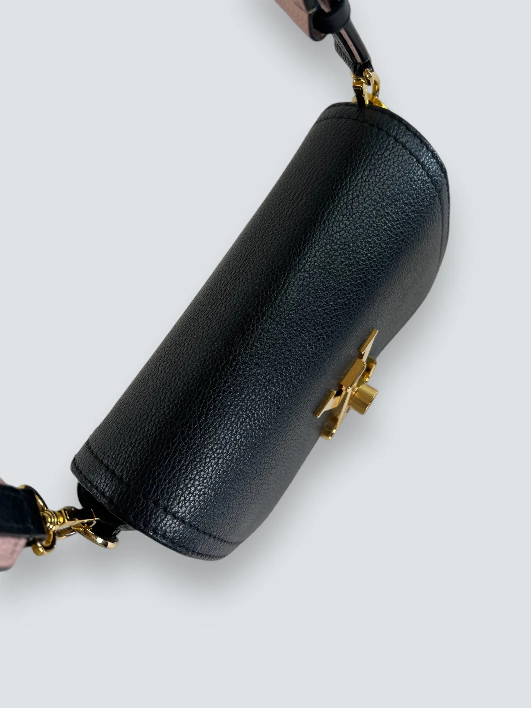 Louis Vuitton Black & Cream Empriente Leather Lockme Tender Crossbody