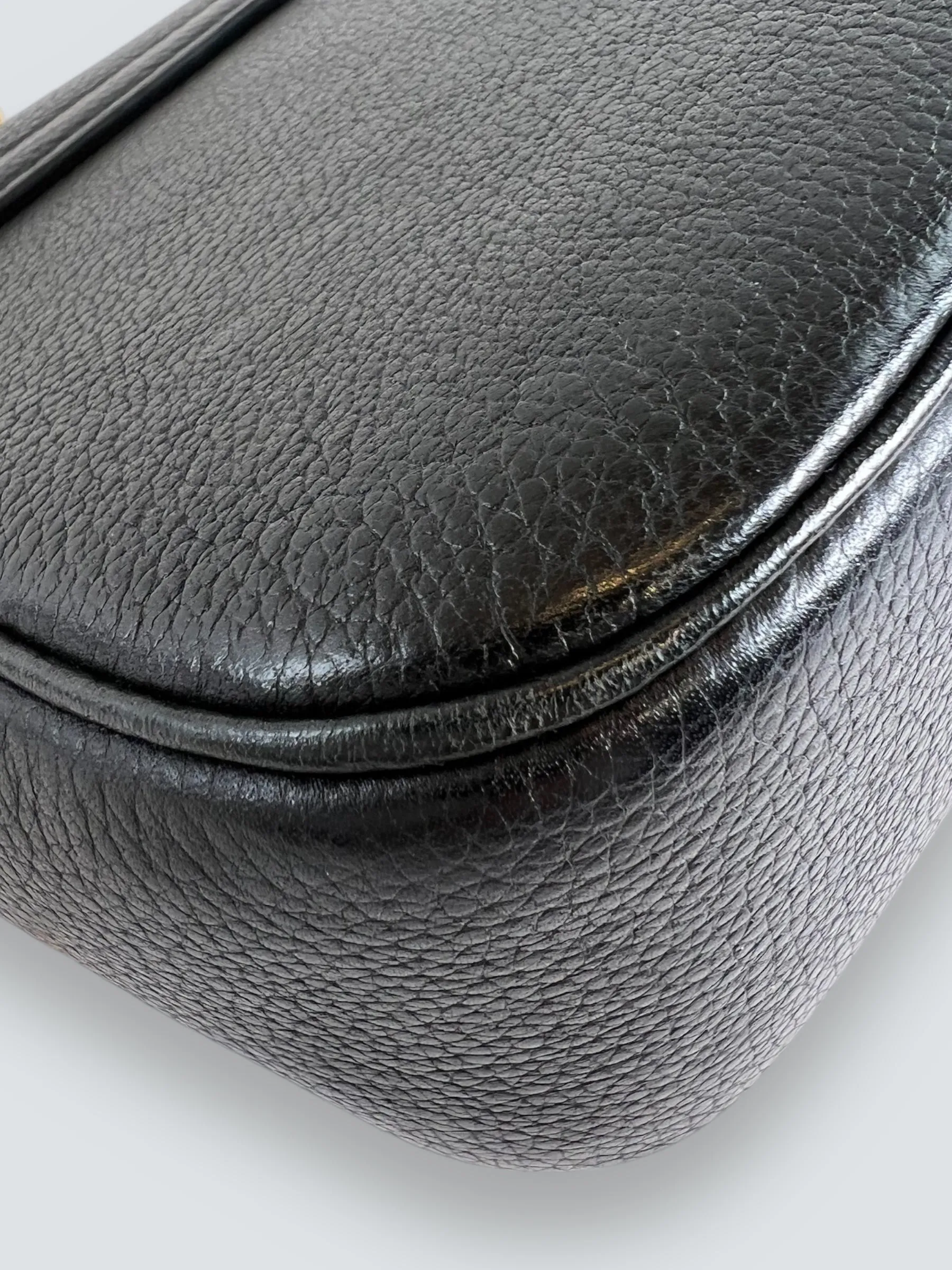 Louis Vuitton Black & Cream Empriente Leather Lockme Tender Crossbody