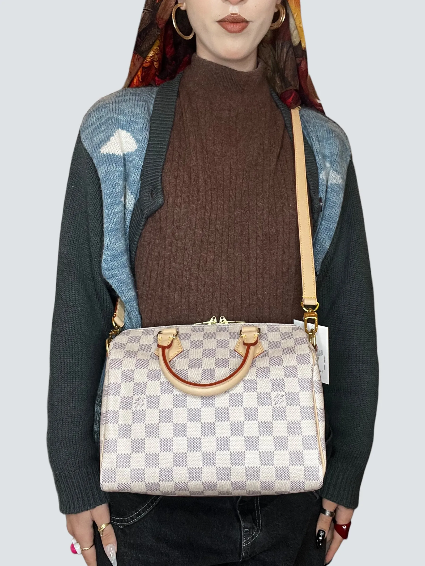 Louis Vuitton Damier Azur Canvas Speedy 25 Bandouliere
