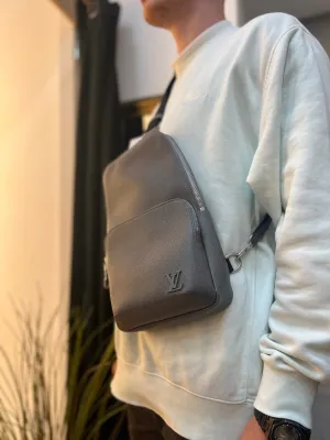 Louis Vuitton Grey Taiga Leather Avenue Sling Backpack