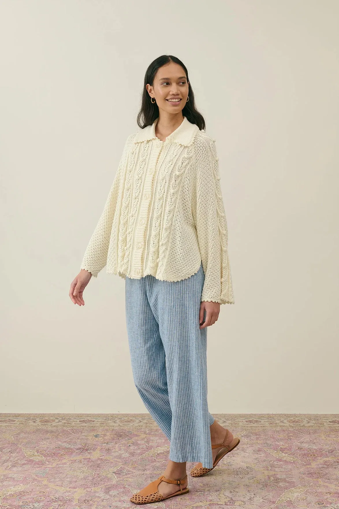 Louise Misha Khellane Cream Cardigan