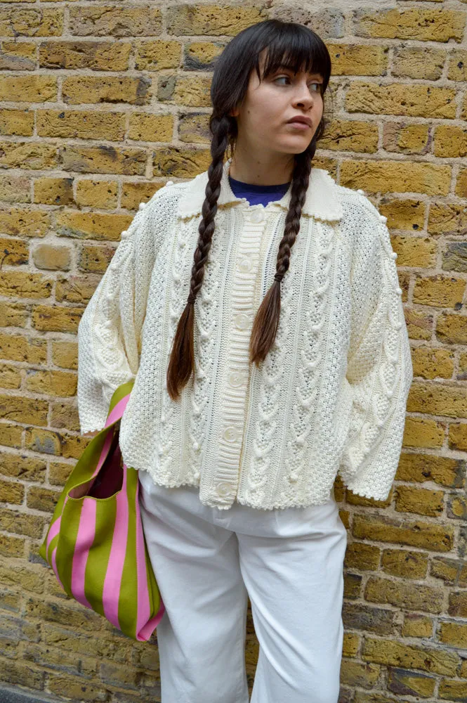 Louise Misha Khellane Cream Cardigan