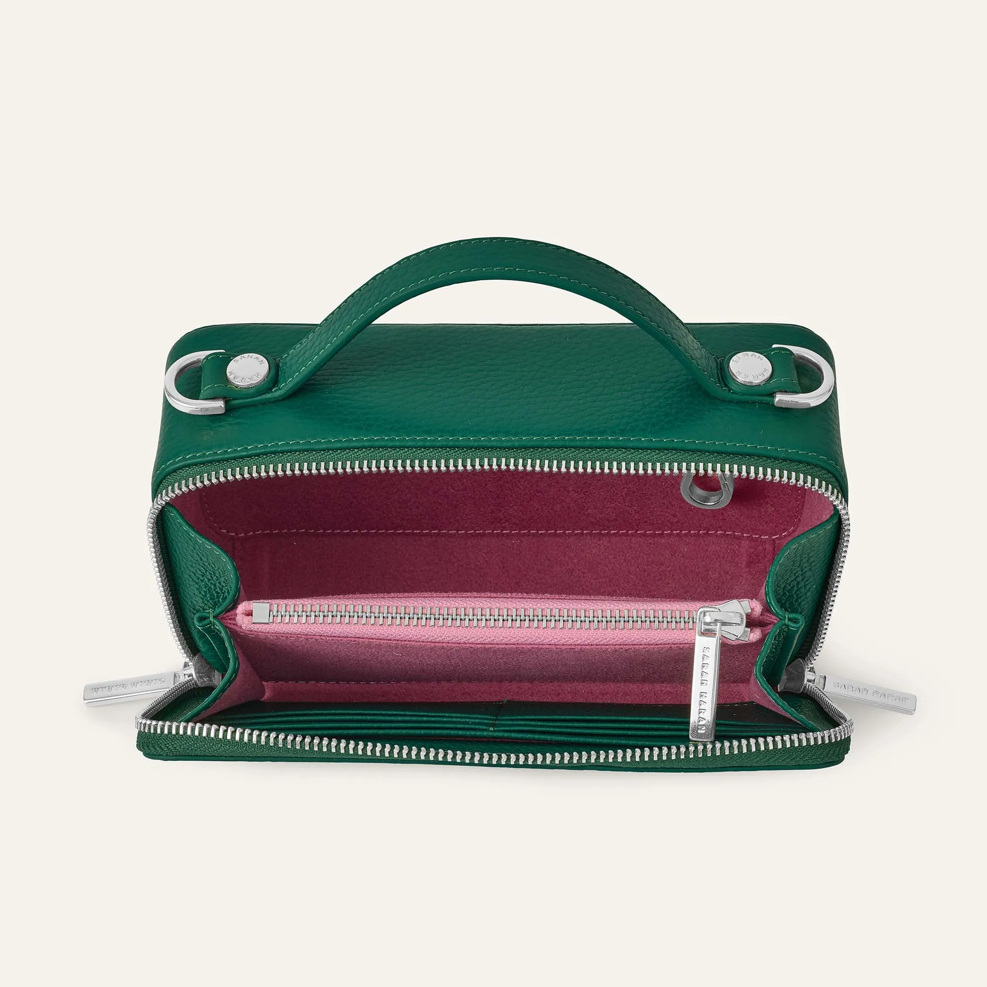 Marie Handbag | Evergreen with Silver hardware