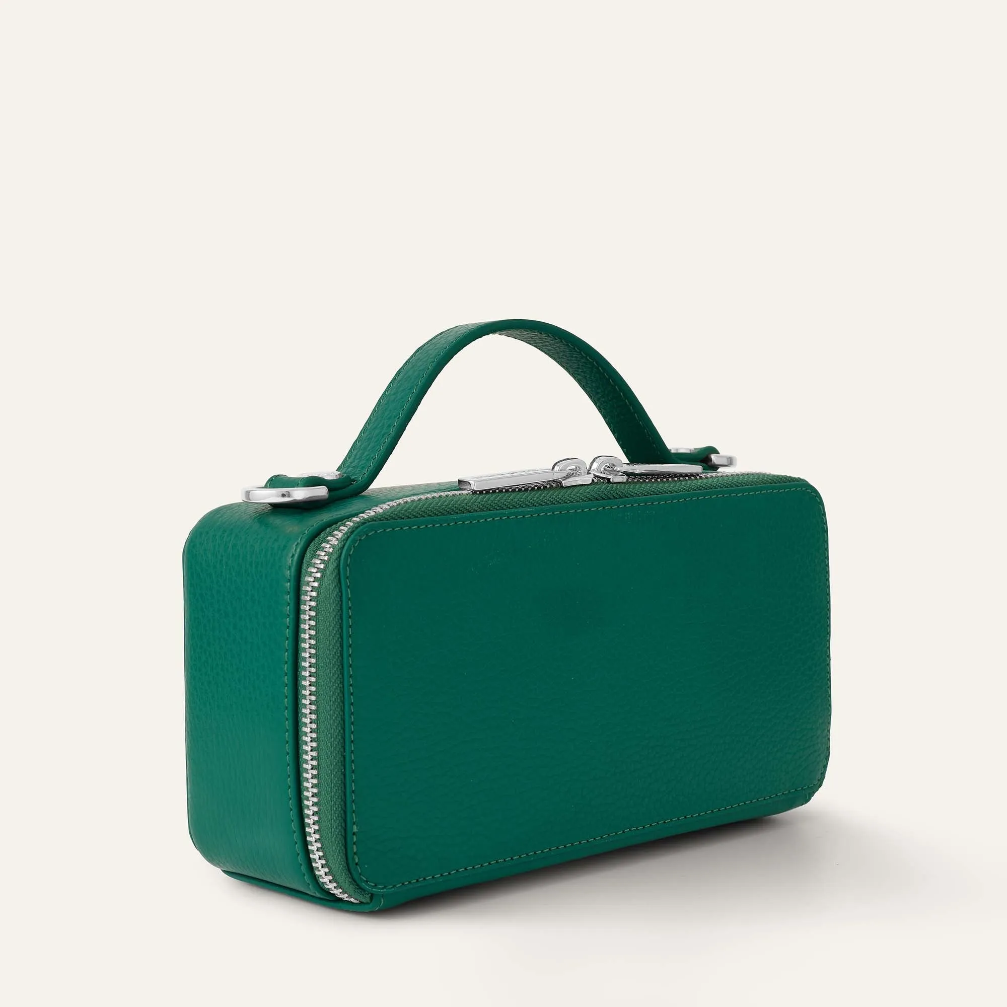 Marie Handbag | Evergreen with Silver hardware