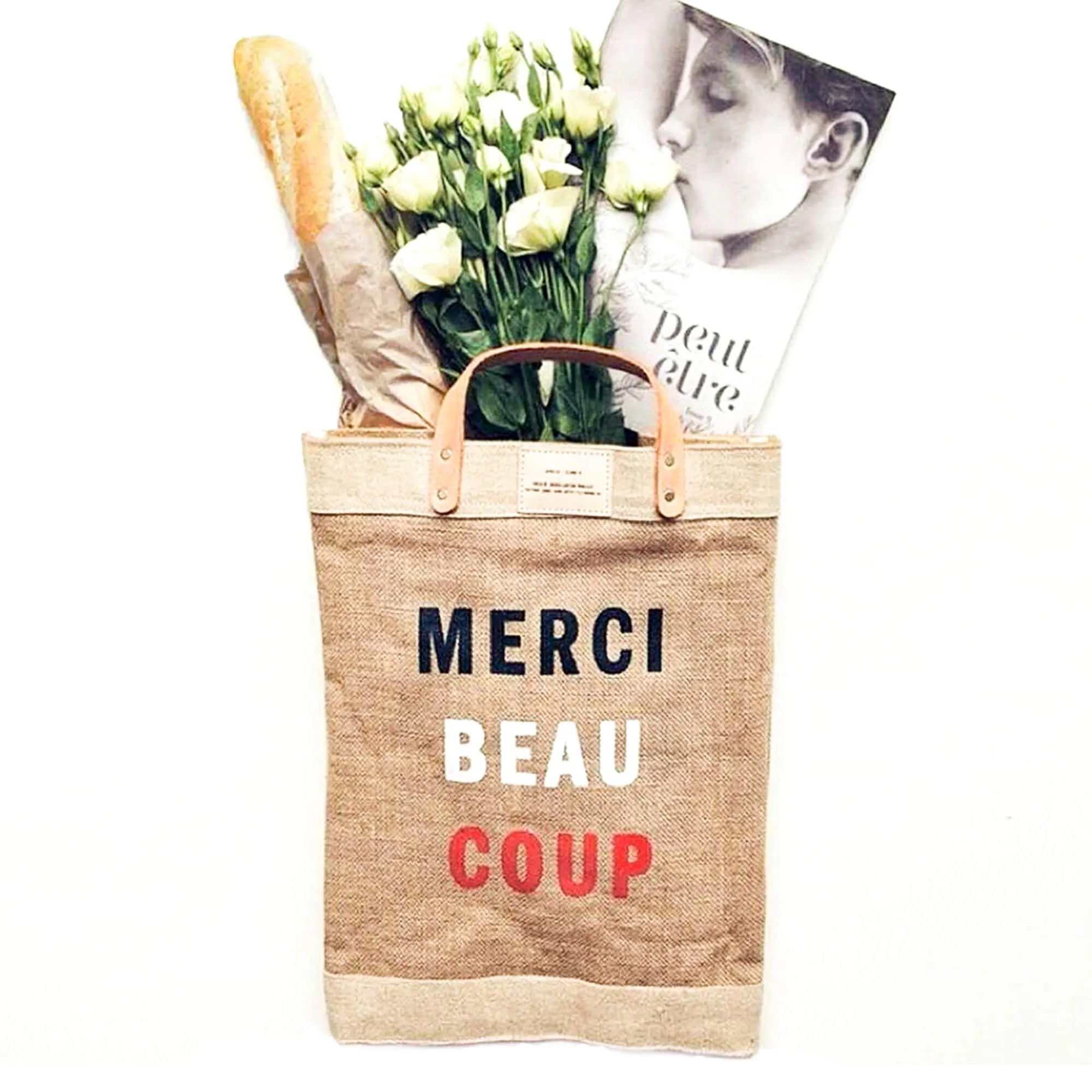 Market Bag in Natural for Clare V. Merci Beau Coup