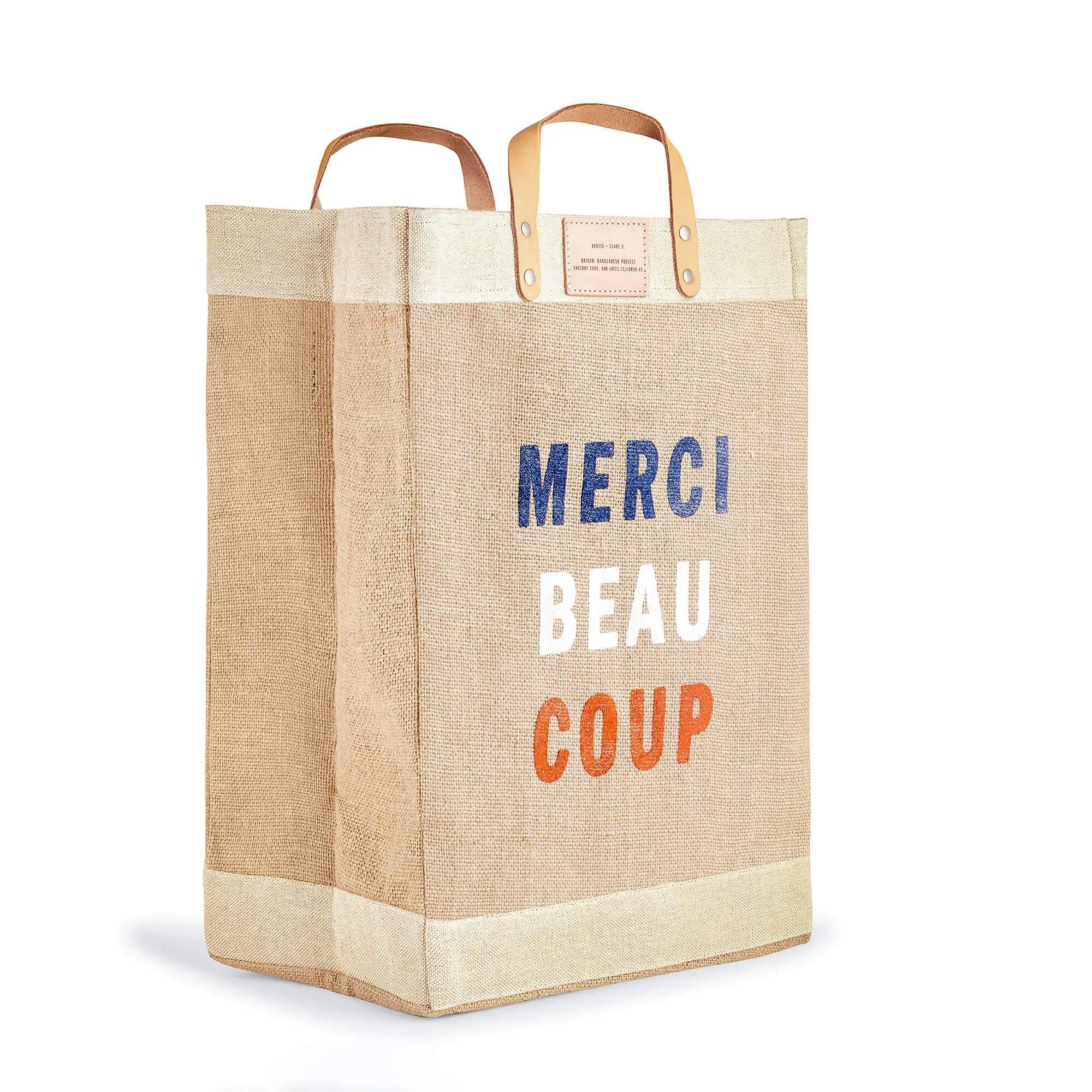 Market Bag in Natural for Clare V. Merci Beau Coup