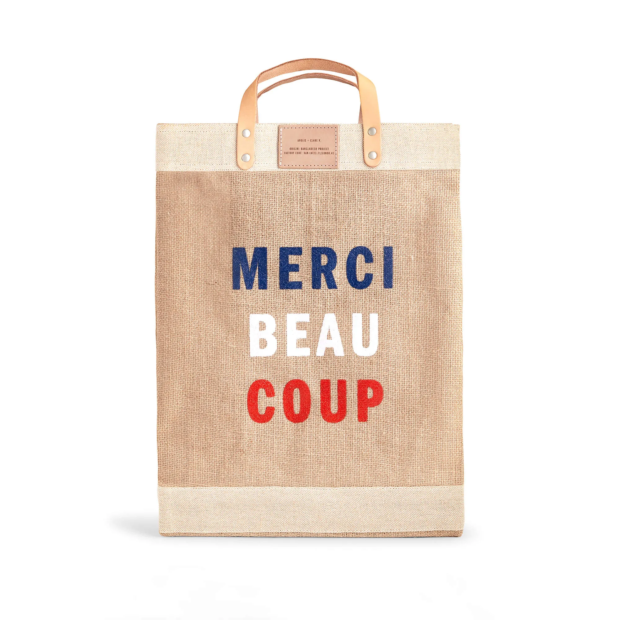 Market Bag in Natural for Clare V. Merci Beau Coup