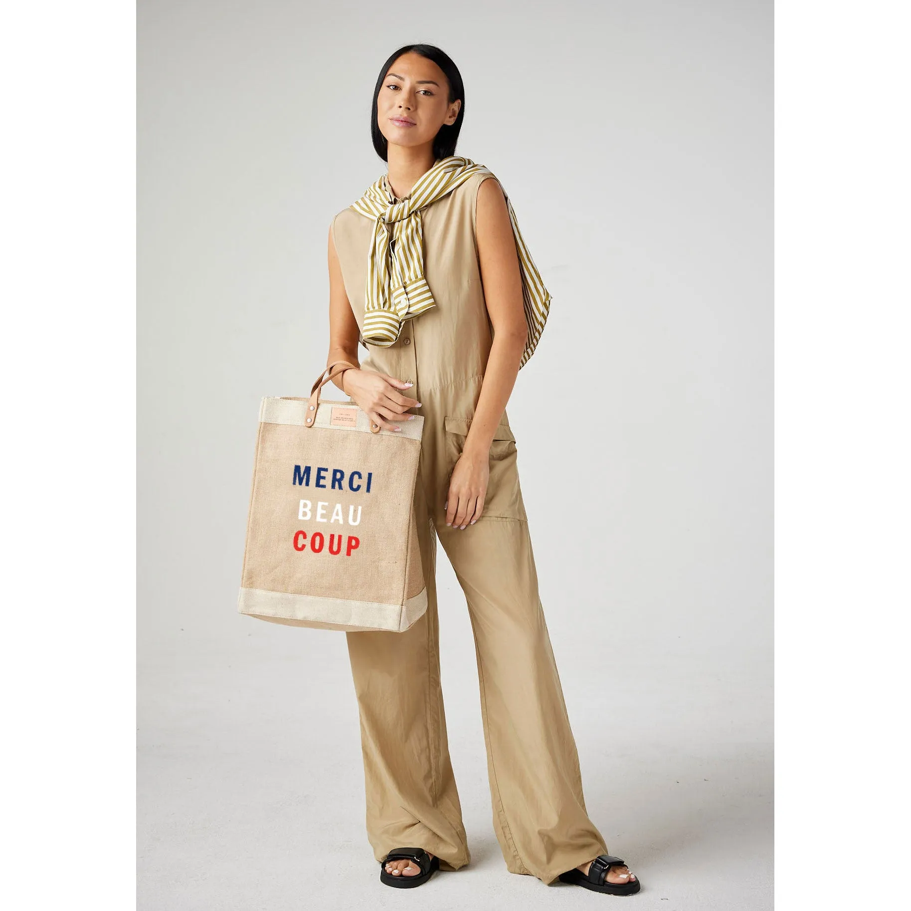 Market Bag in Natural for Clare V. Merci Beau Coup