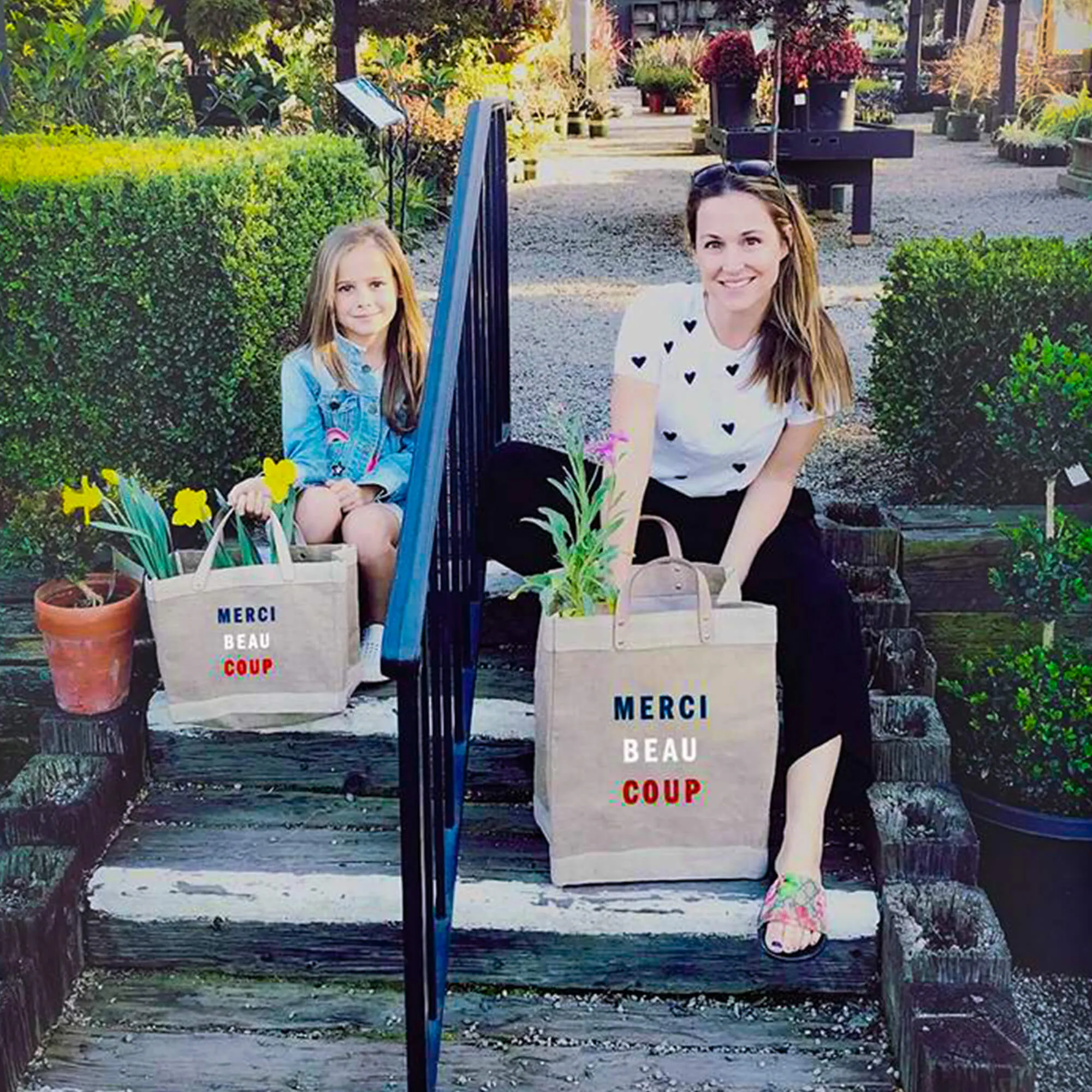Market Bag in Natural for Clare V. Merci Beau Coup