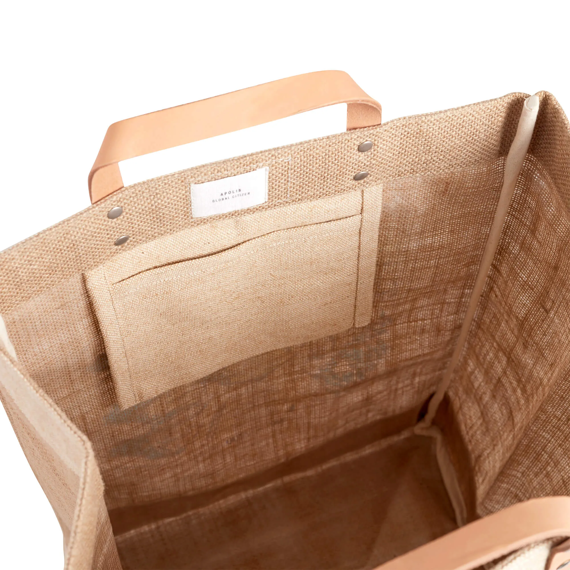 Market Bag in Natural LA Black Print by Geoff McFetridge
