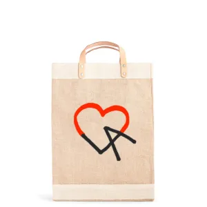 Market Bag in Natural LA Black Print by Geoff McFetridge